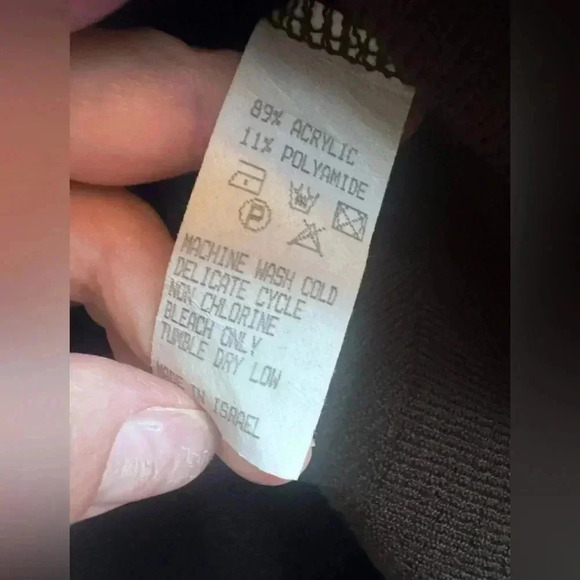 RONI RABL Black Knit Asymmetric Wide Dropped Sides Flared Hem Skirt Womens Small - Picture 8 of 9